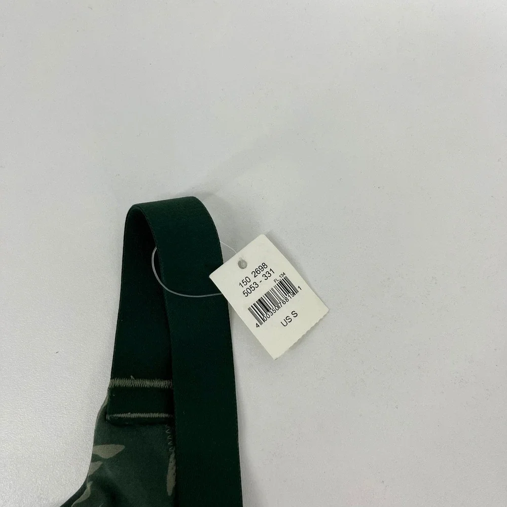 OFFLINE by Aerie Real Me Green Tropical Palm Print Sports Bra‎ Medium Support S